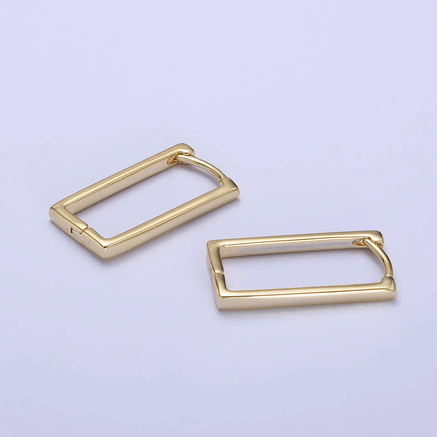 Golden Sleek U-Bar Hoops