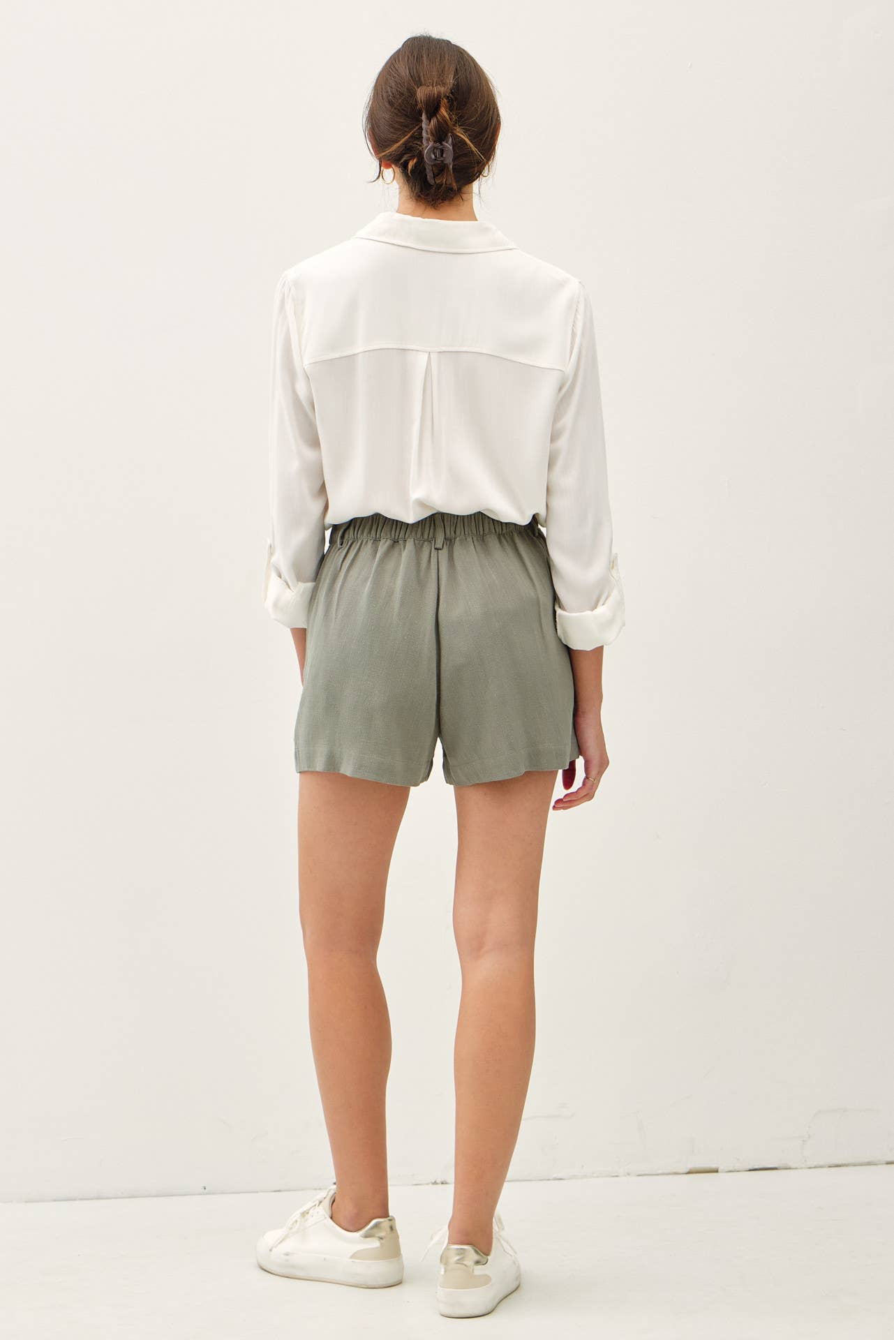 Spruce Linen Button Shorts