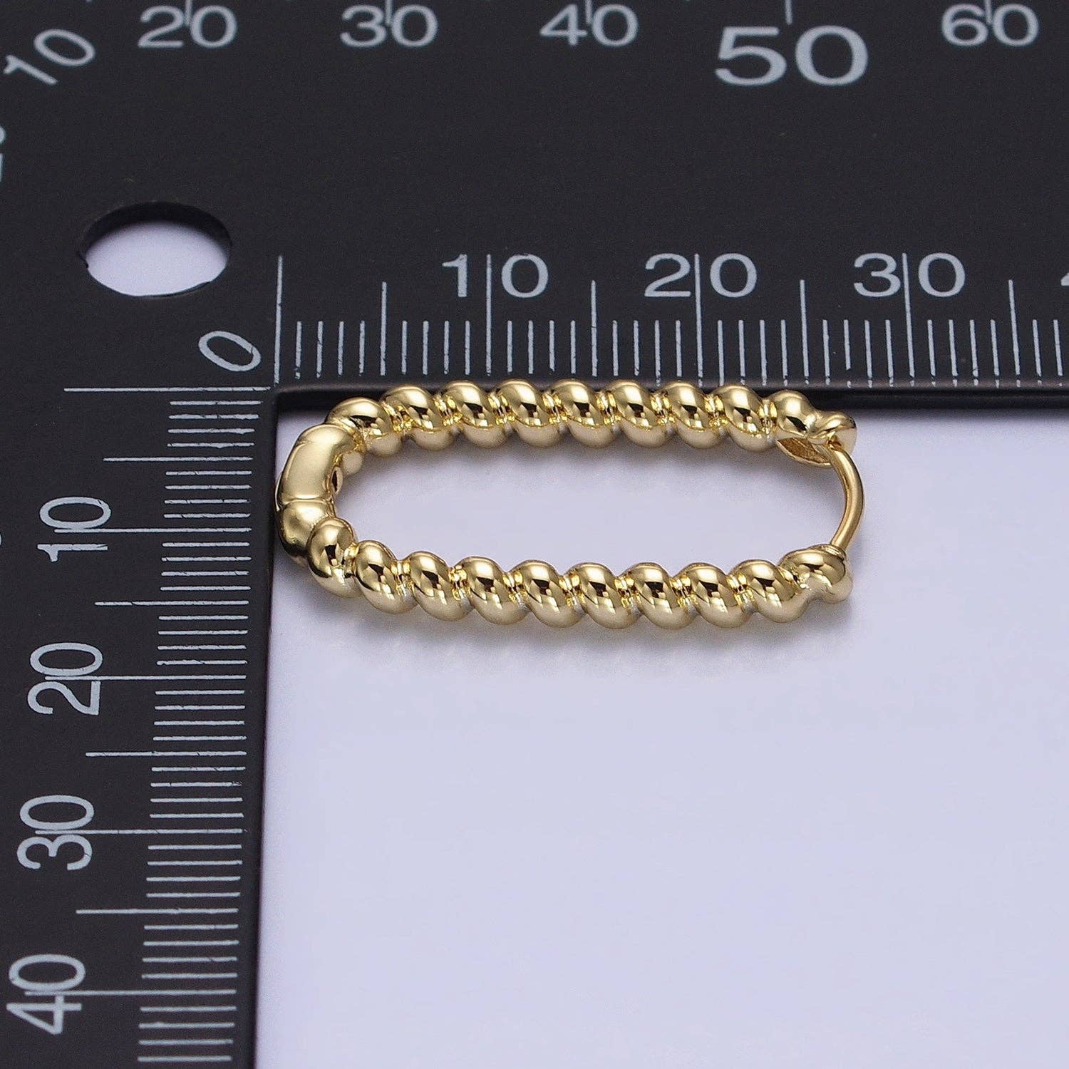 Golden Croissant Twist Hoops