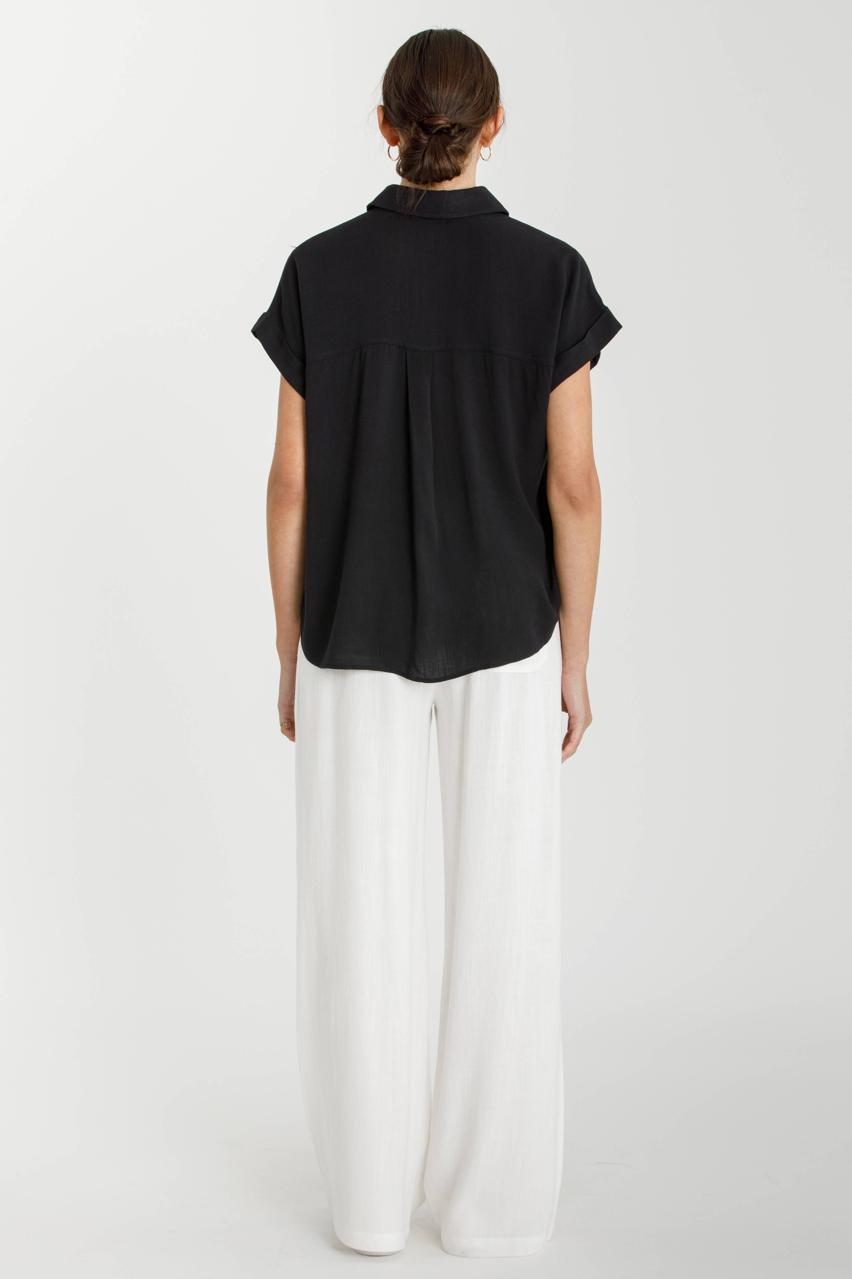 Classic Roll-Cuff Button-Down Shirt