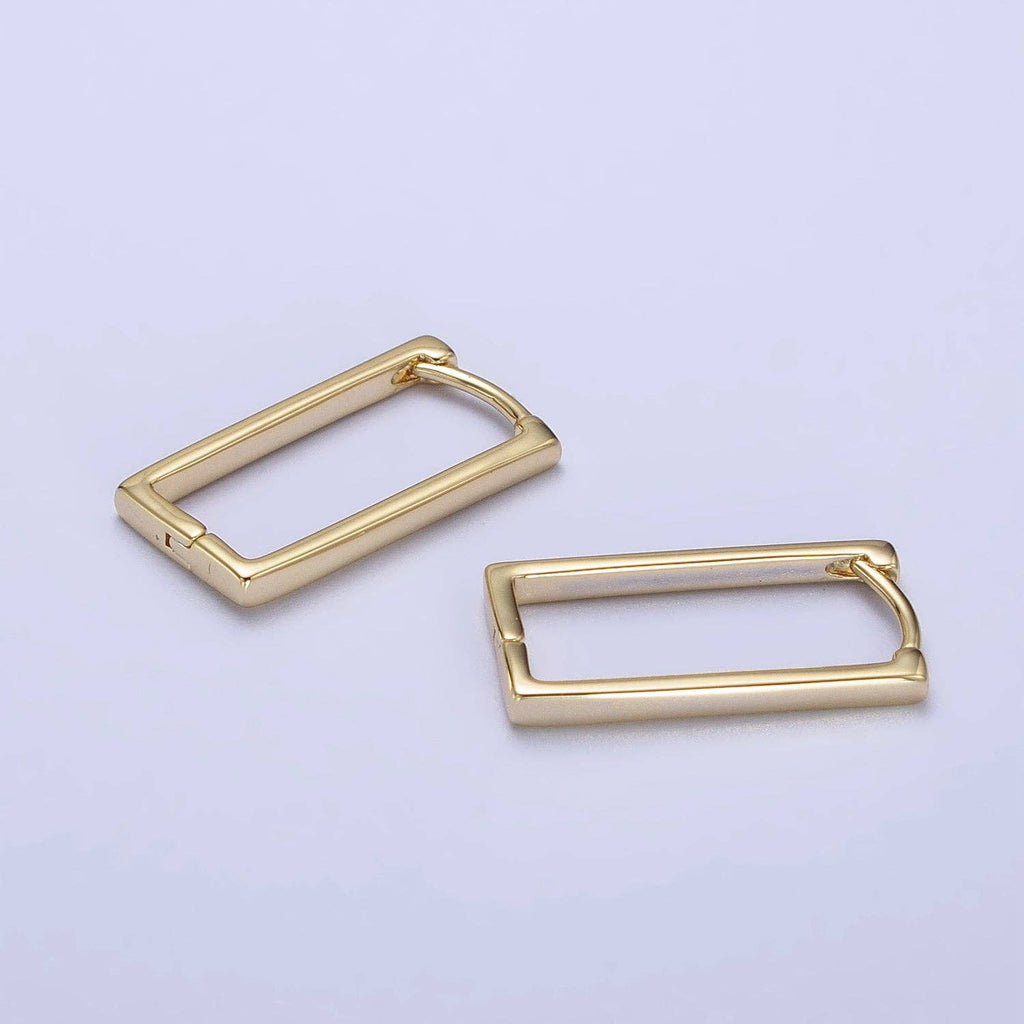 Golden Sleek U-Bar Hoops