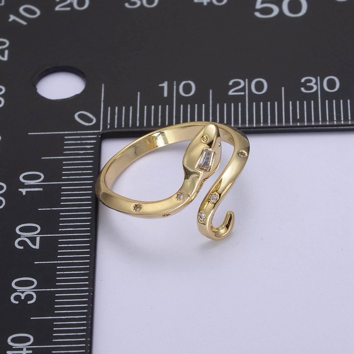 Golden Serpent Whisper Ring