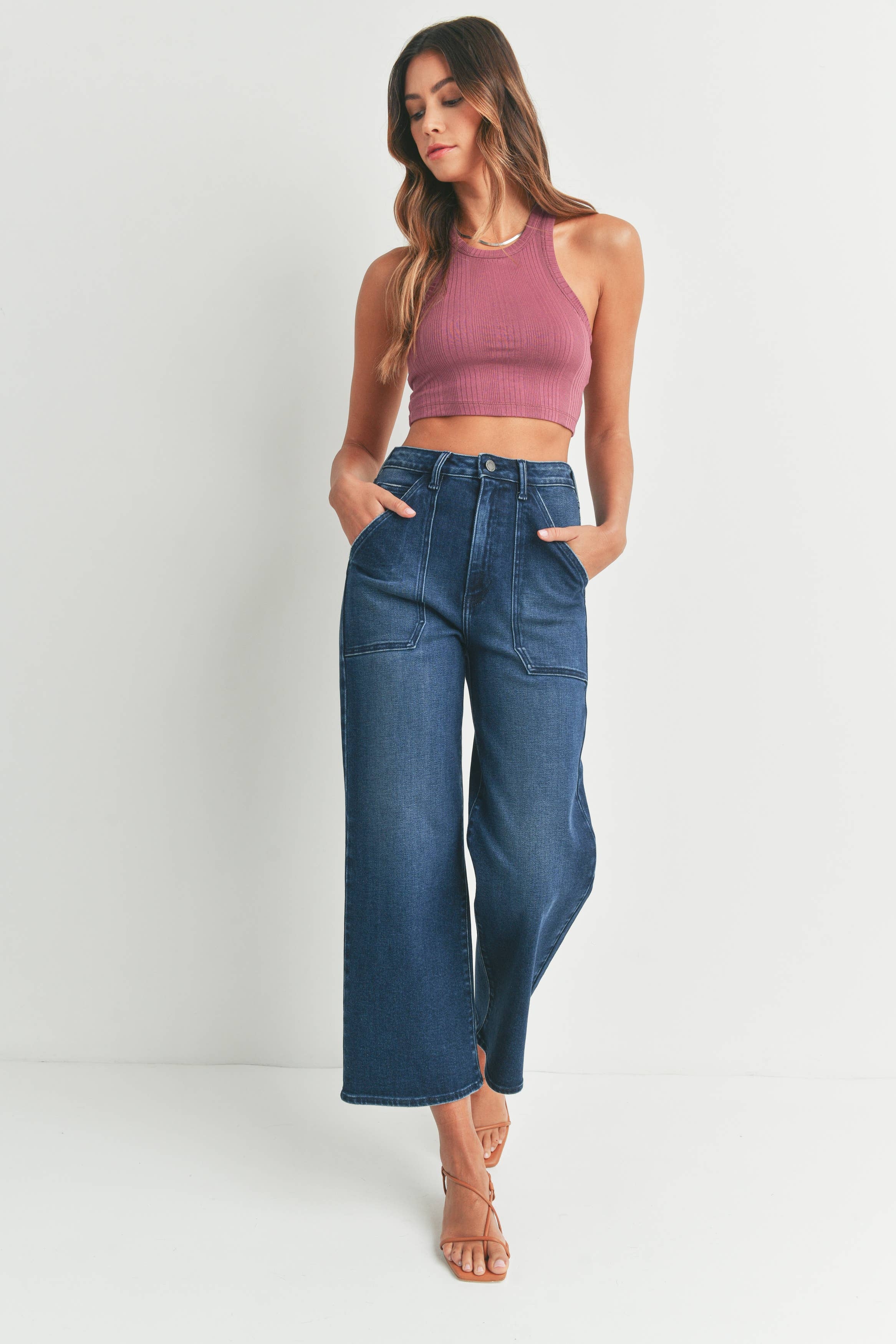 Street Chic Cargo Wide-Leg Jeans