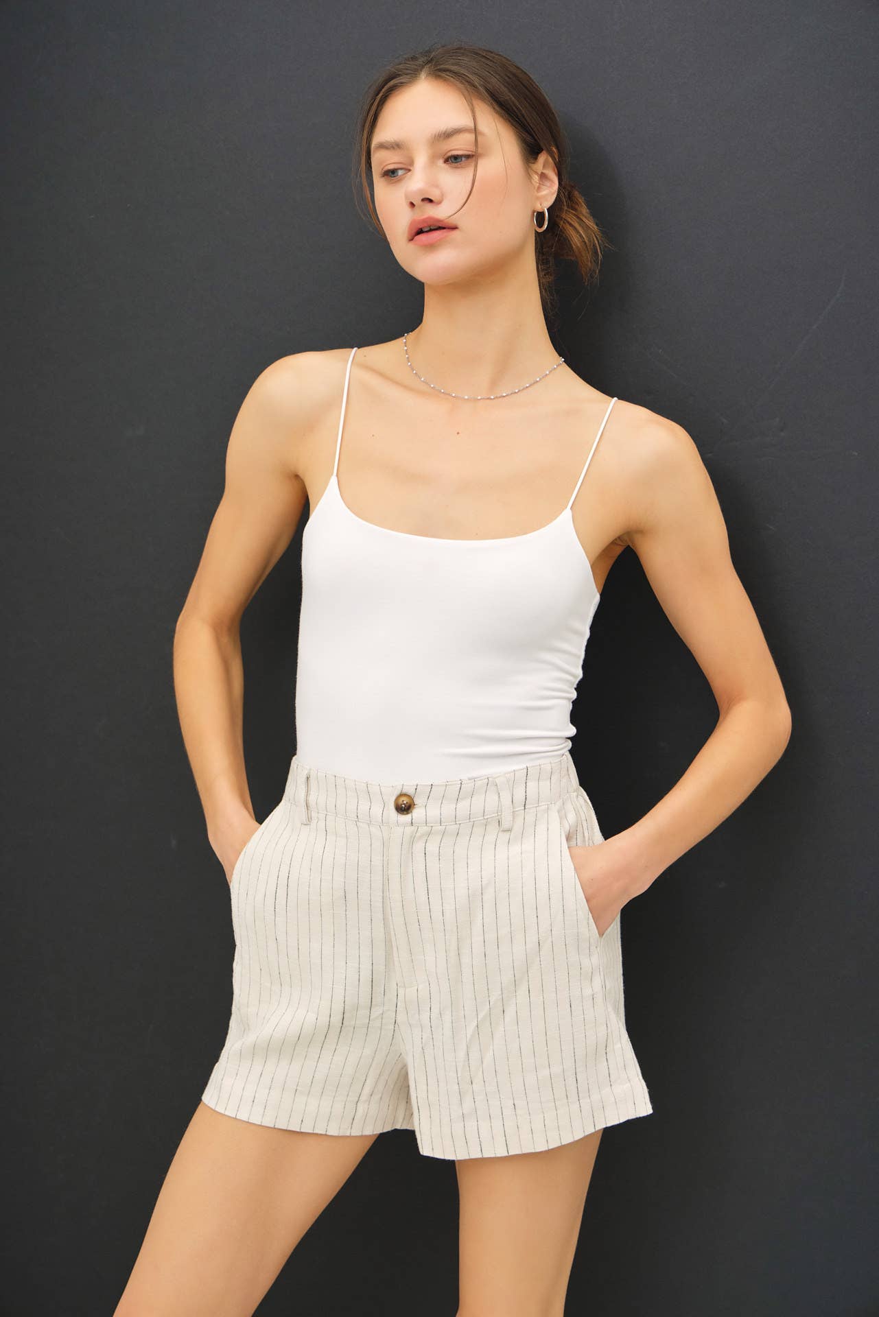 Coastal Stripe Linen Shorts