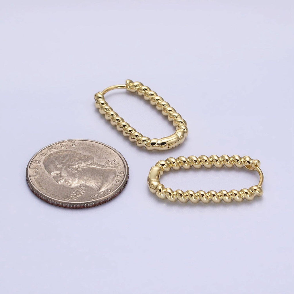 Golden Croissant Twist Hoops