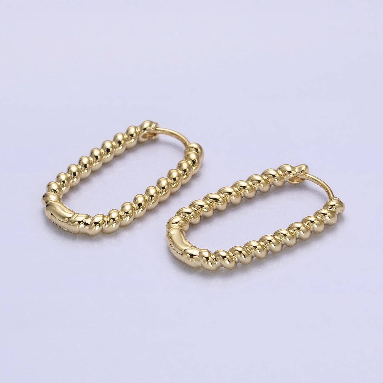 Golden Croissant Twist Hoops