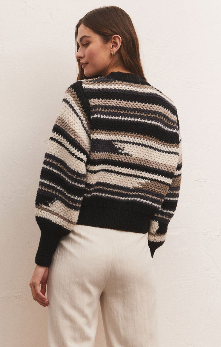 Asheville Stripe Sweater Black | Z Supply