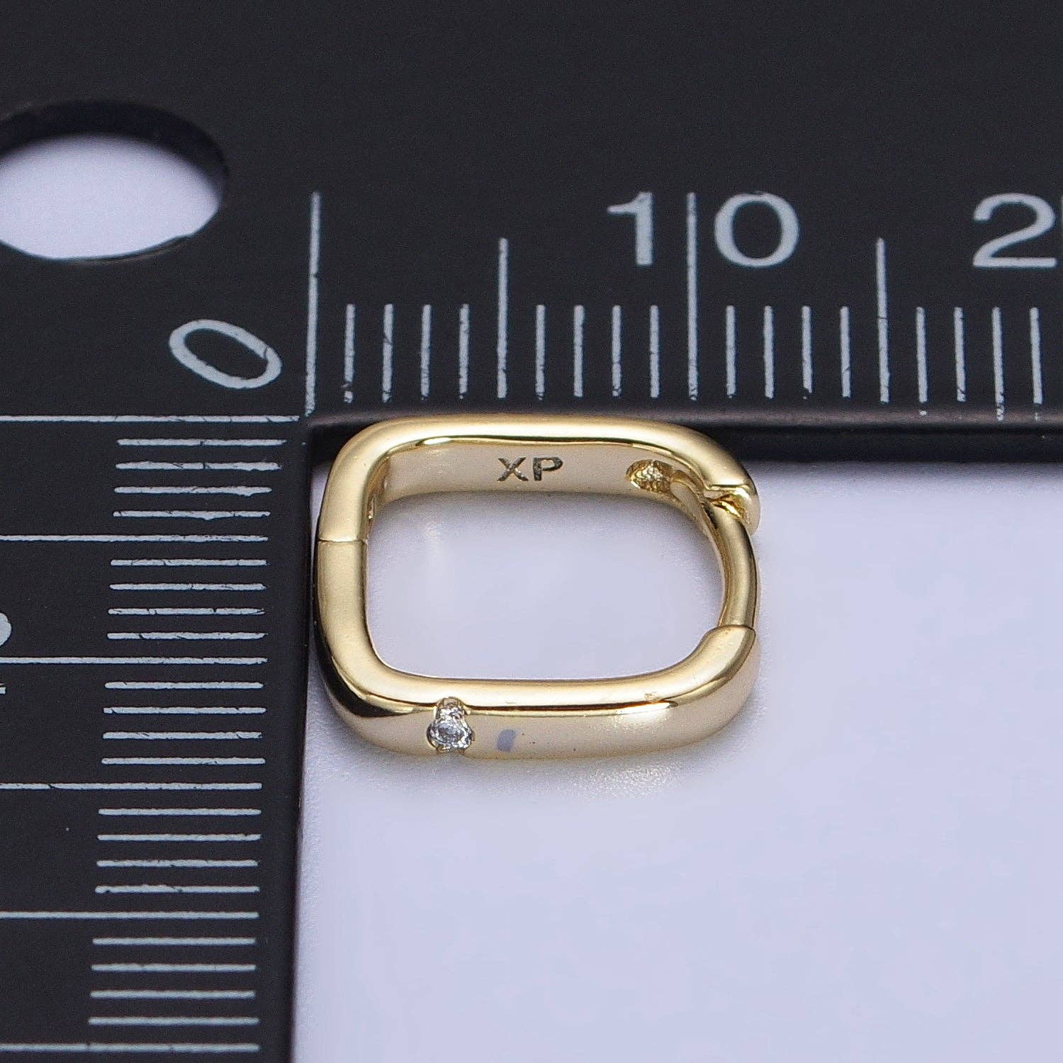 Gleaming Square - 14K Gold Filled CZ Hoop Earrings