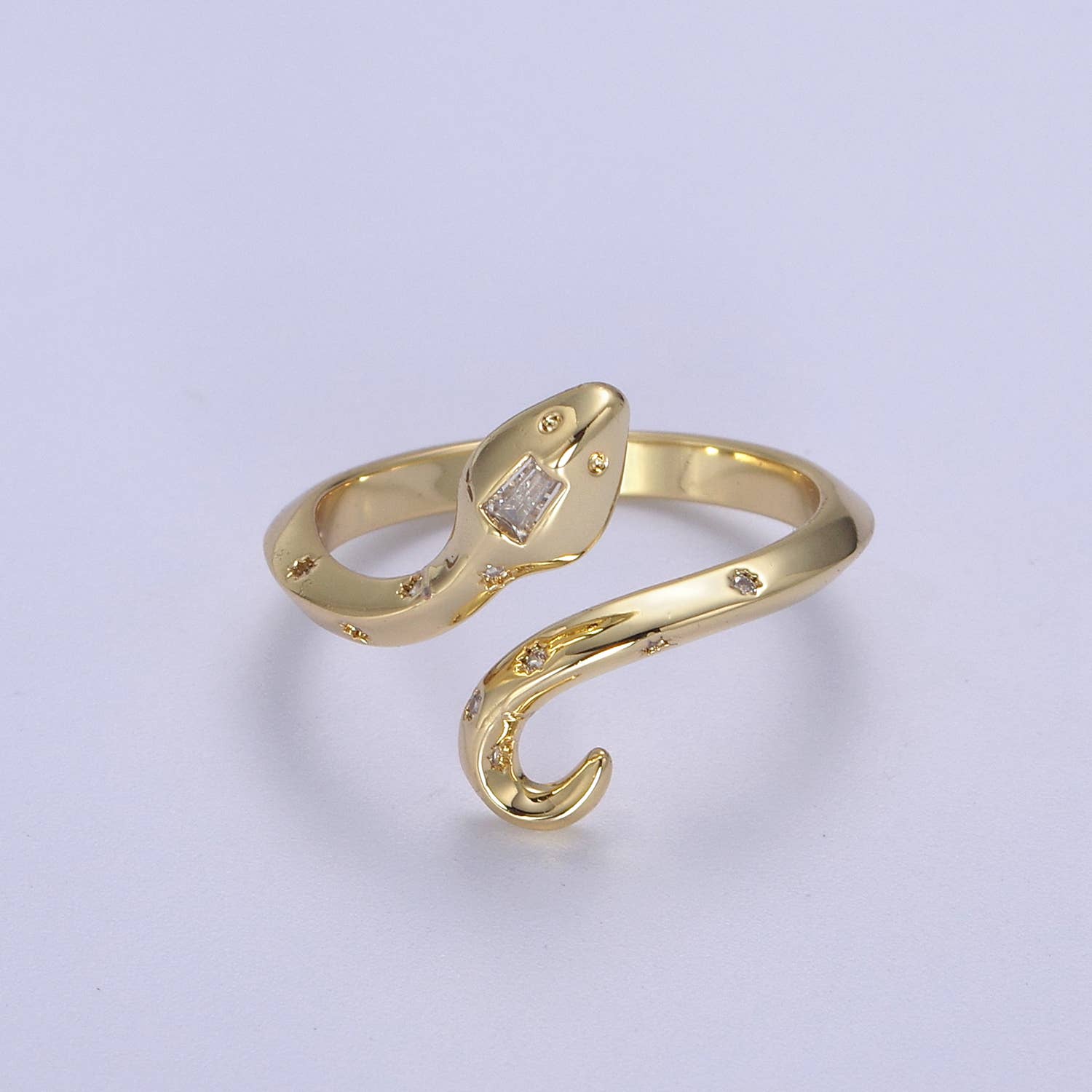 Golden Serpent Whisper Ring