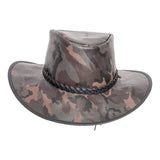Weatherproof Crusher Came Outback Leather Hat