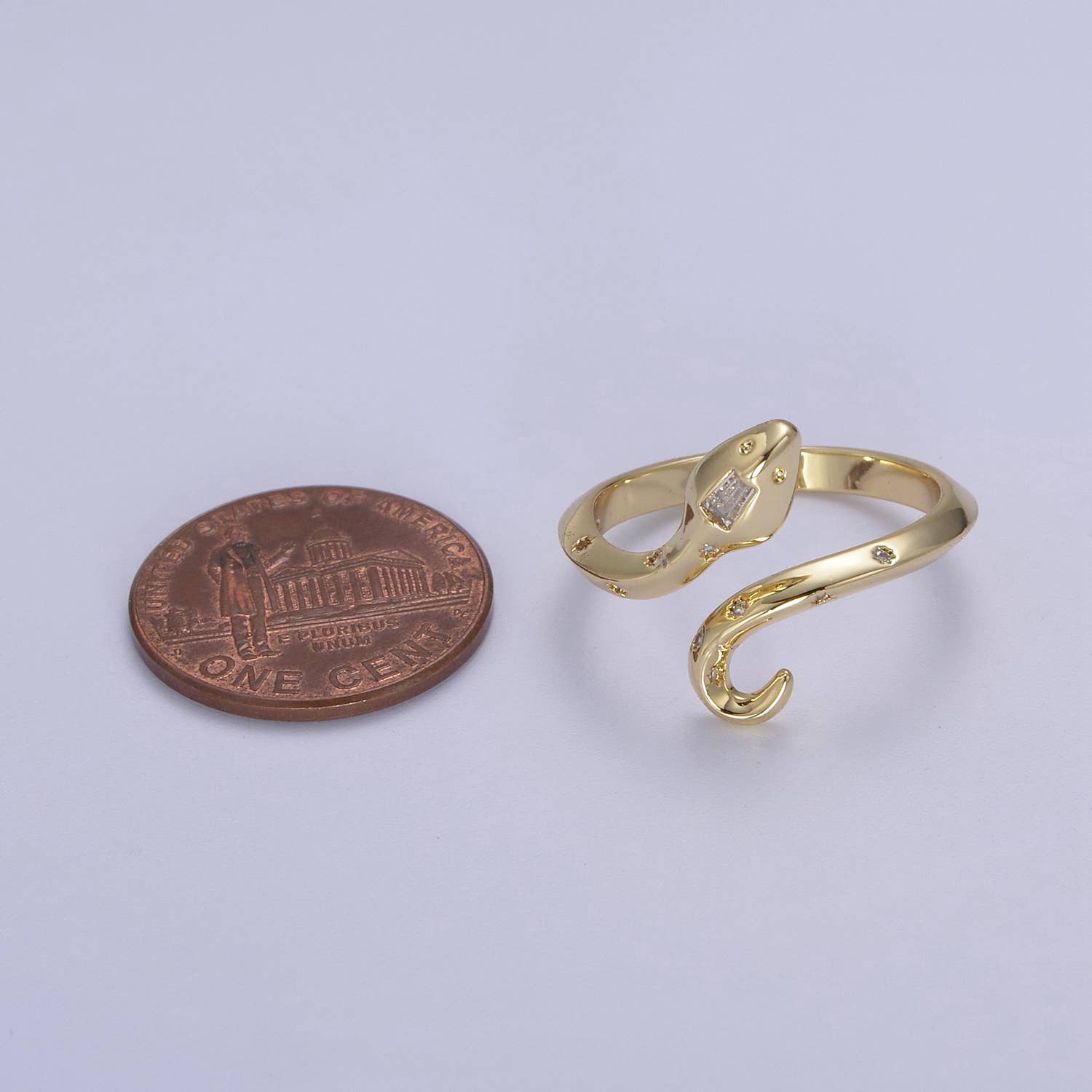 Golden Serpent Whisper Ring