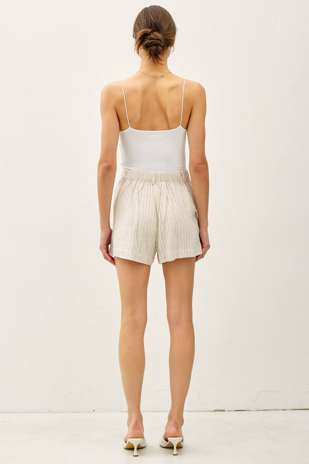 Coastal Stripe Linen Shorts