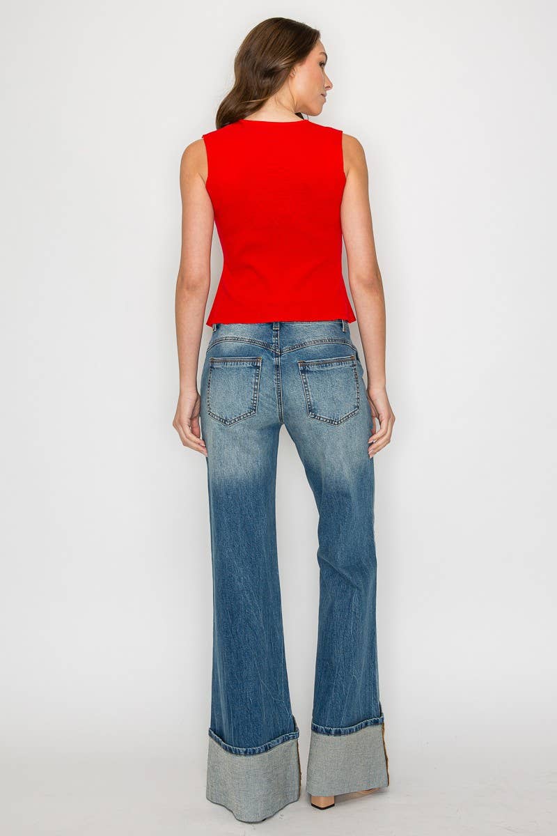 Denise Fiery Red Sweater