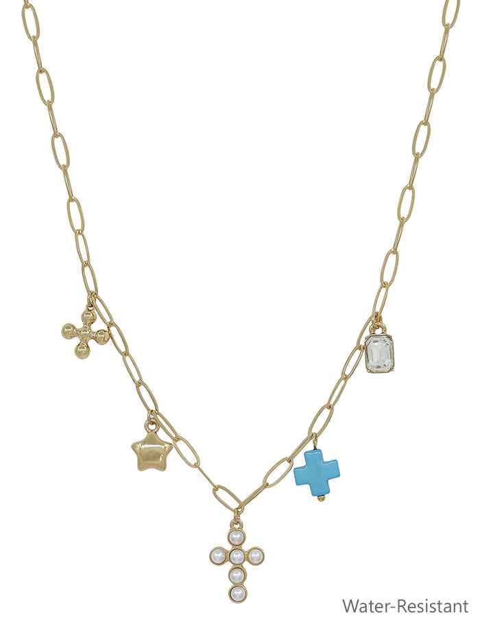 Celestial Charm Gold Chain Necklace