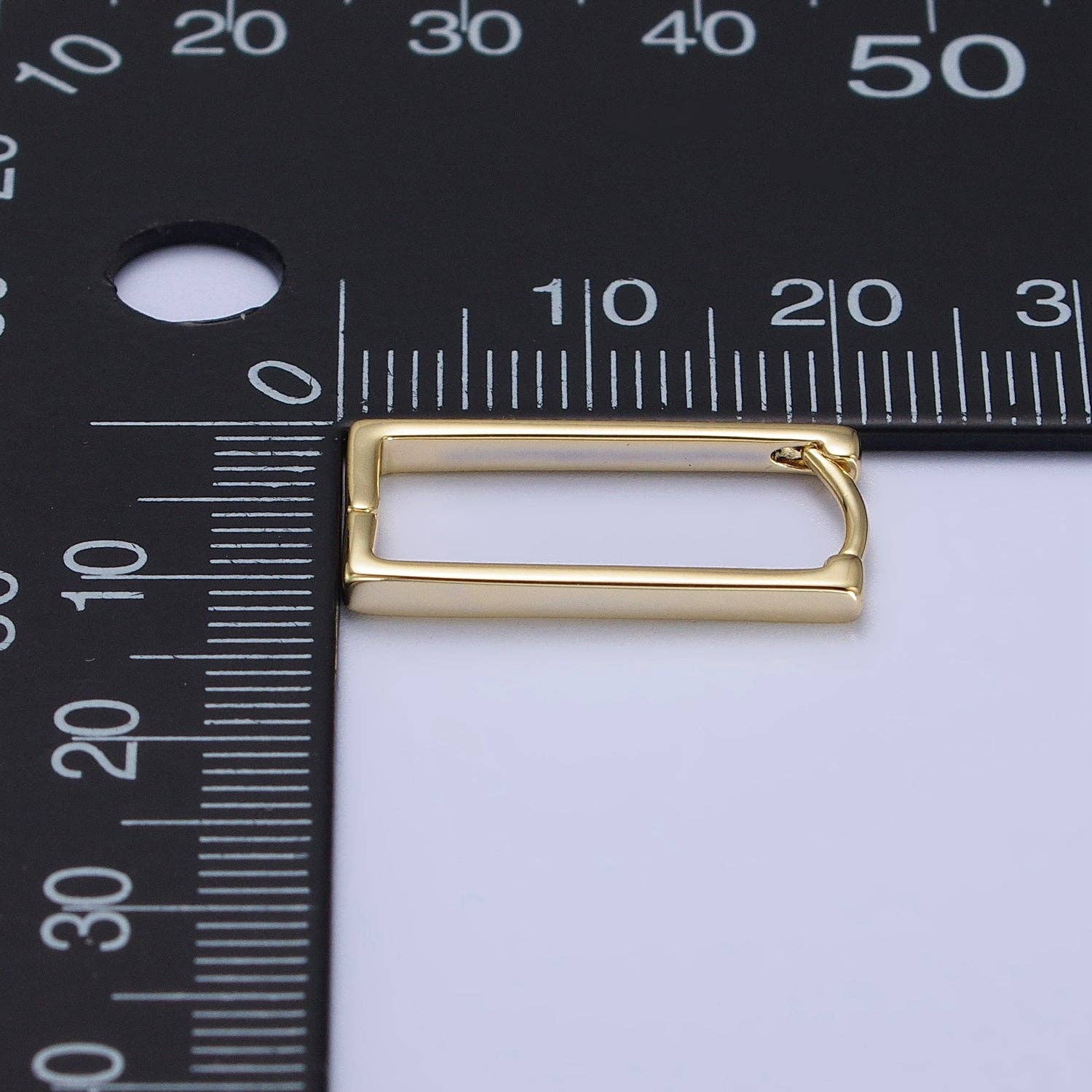 Golden Sleek U-Bar Hoops