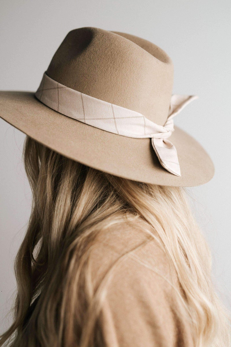 GIGI PIP | Tan Fabric Band + Windowpane Plaid