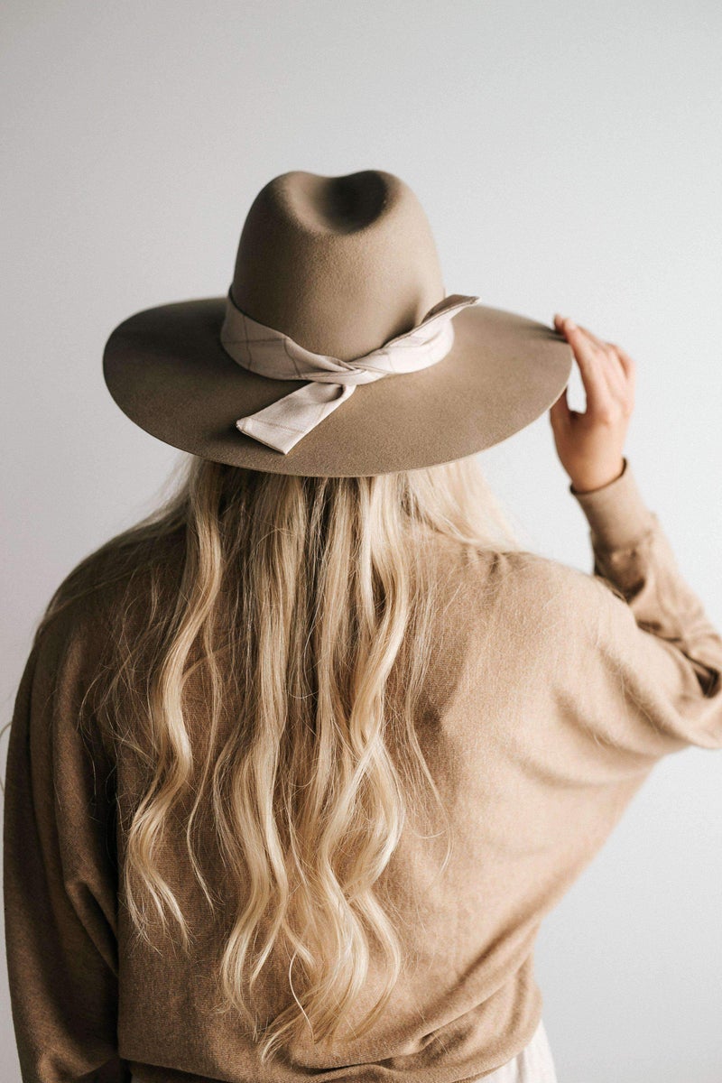 GIGI PIP | Tan Fabric Band + Windowpane Plaid