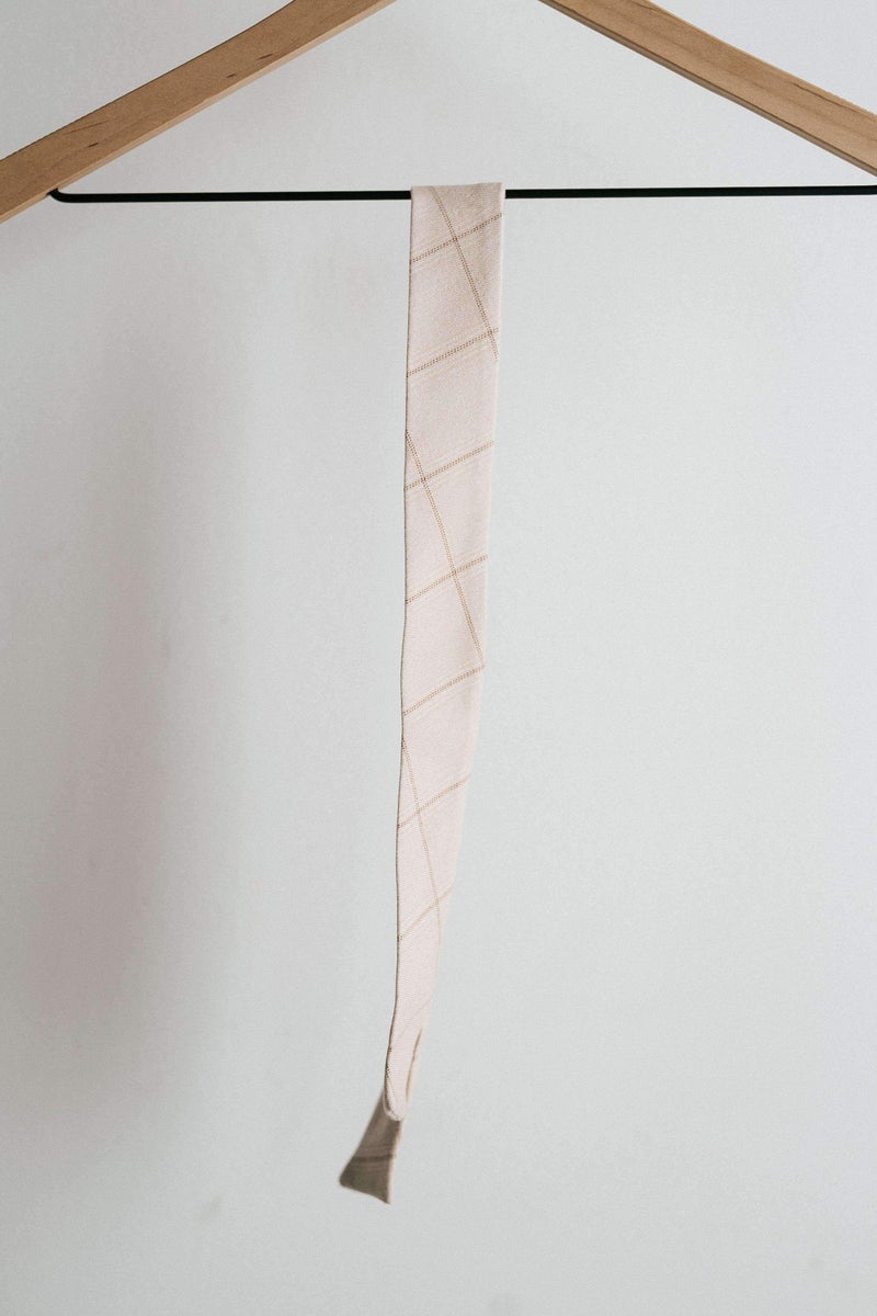 GIGI PIP | Tan Fabric Band + Windowpane Plaid